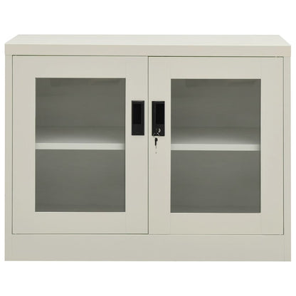 Office Cabinet Light Grey 90X40X70 Cm Steel