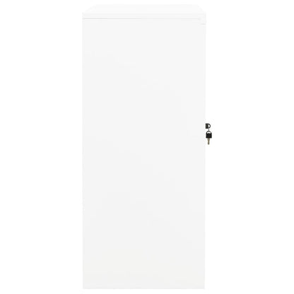 Office Cabinet White 90X40X90 Cm Steel