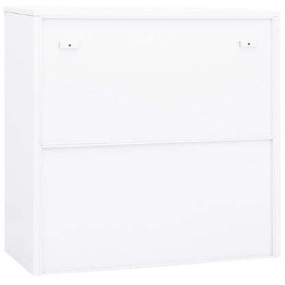 Office Cabinet White 90X40X90 Cm Steel