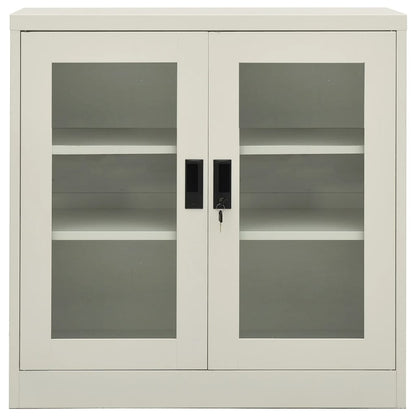 Office Cabinet Light Grey 90X40X90 Cm Steel