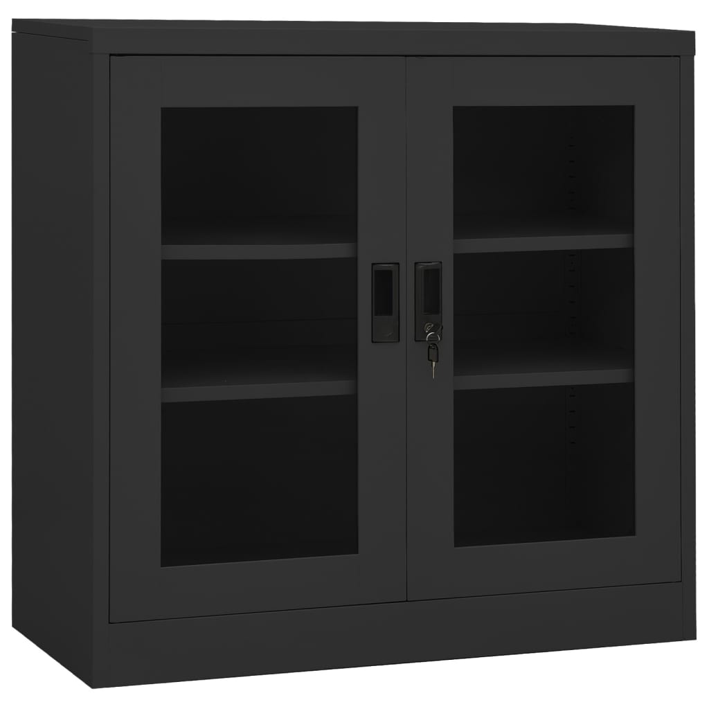 Office Cabinet Anthracite 90X40X90 Cm Steel