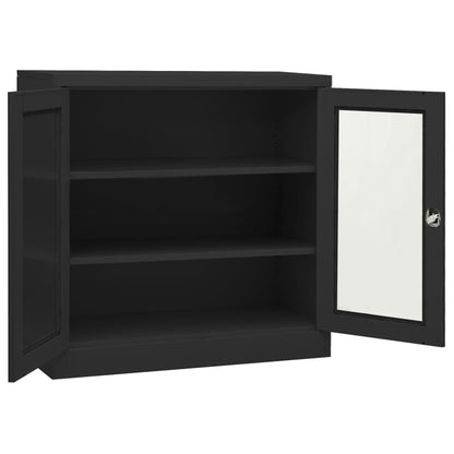 Office Cabinet Anthracite 90X40X90 Cm Steel