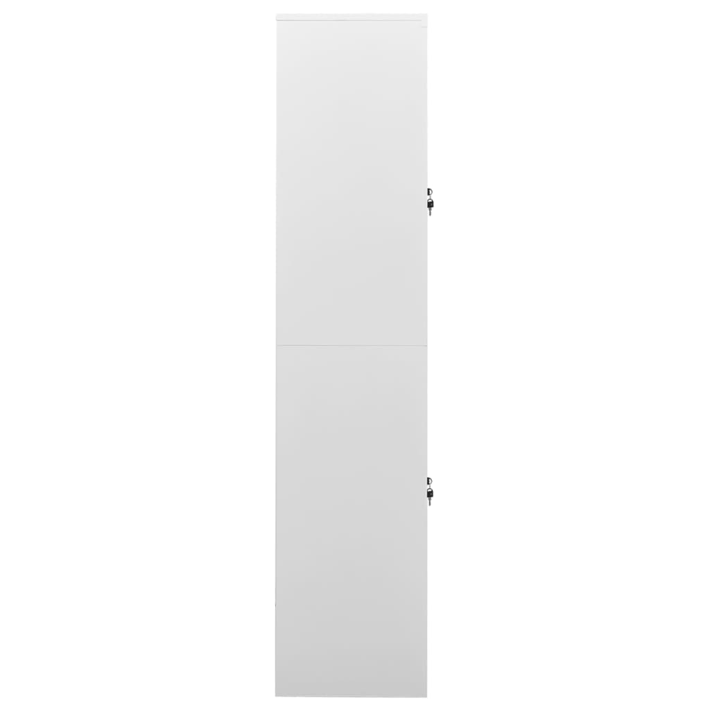 Office Cabinet Light Grey 90X40X180 Cm Steel