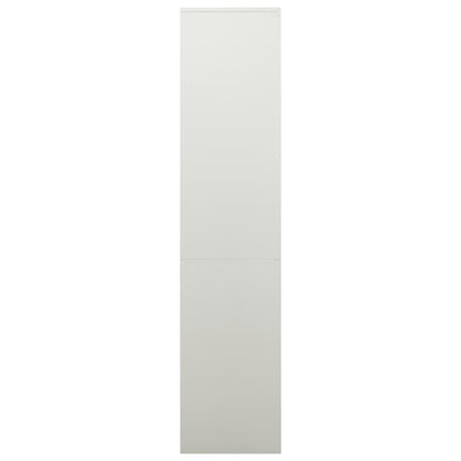 Office Cabinet Light Grey 90X40X180 Cm Steel