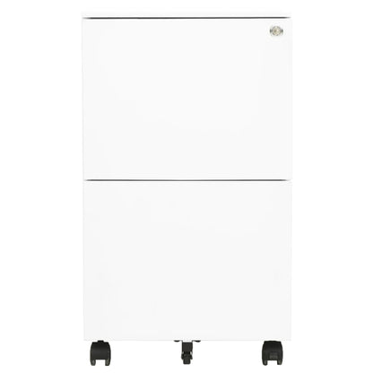 Mobile File Cabinet White 39X45X67 Cm Steel