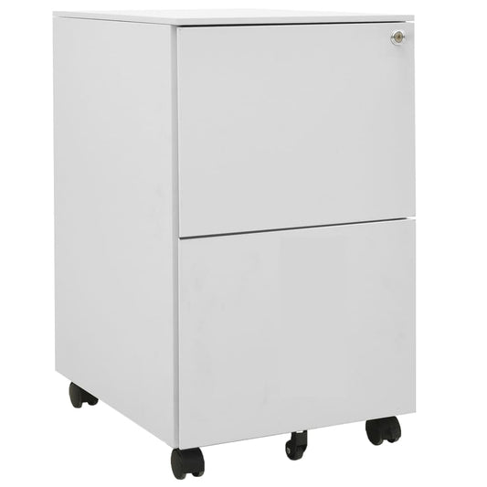 Mobile File Cabinet Light Grey 39X45X67 Cm Steel