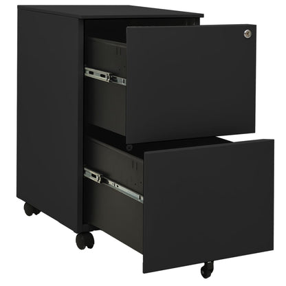 Mobile File Cabinet Anthracite 39X45X67 Cm Steel