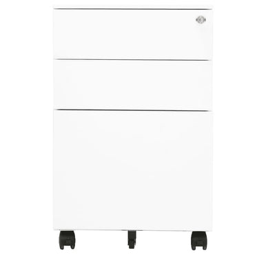 Mobile File Cabinet White 39X45X60 Cm Steel