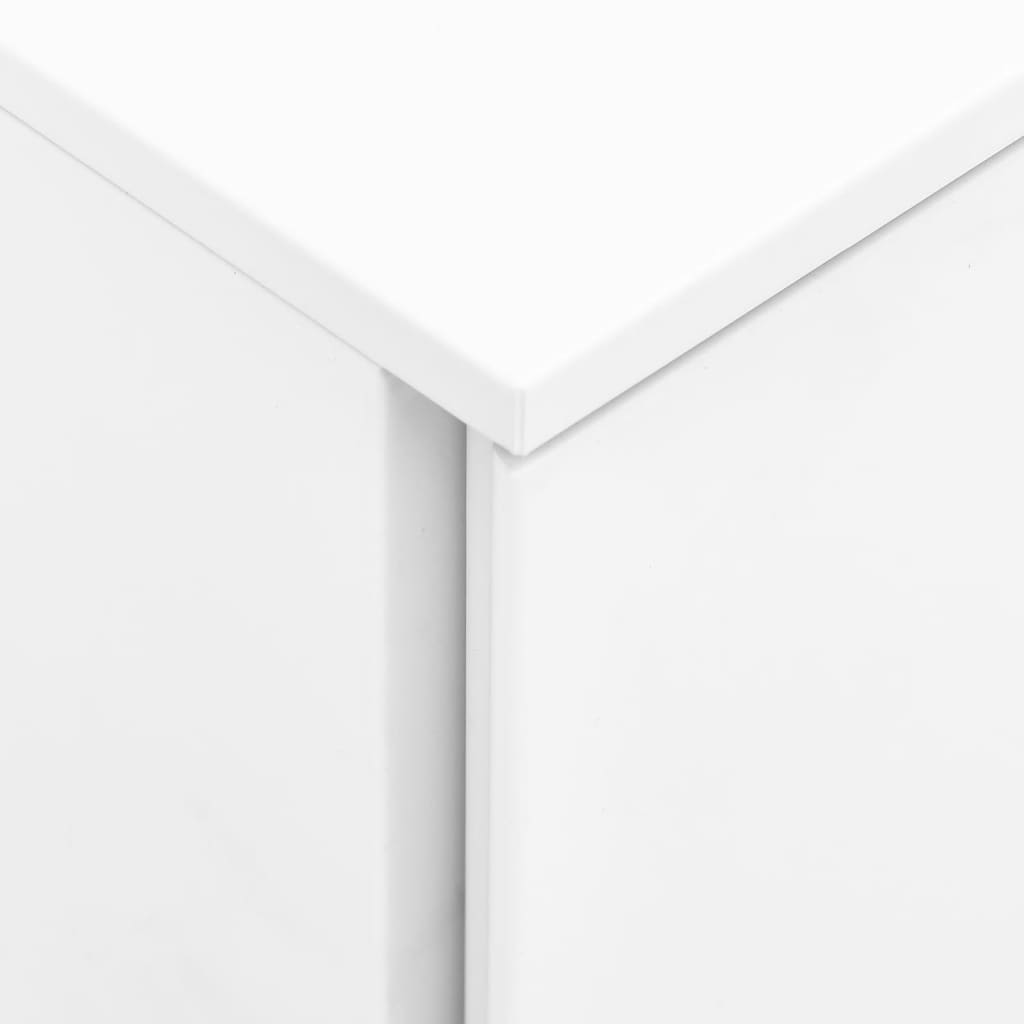 Mobile File Cabinet White 39X45X60 Cm Steel