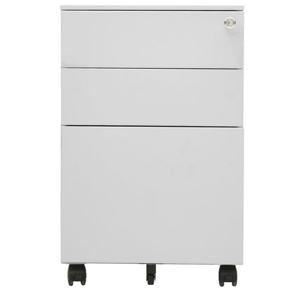 Mobile File Cabinet Light Grey 39X45X60 Cm Steel