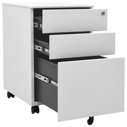 Mobile File Cabinet Light Grey 39X45X60 Cm Steel