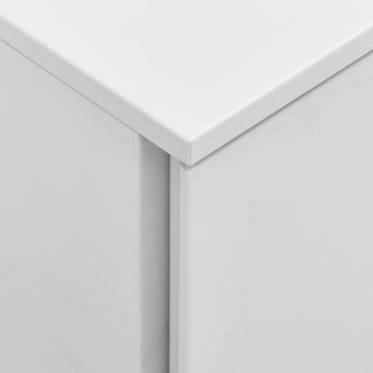 Mobile File Cabinet Light Grey 39X45X60 Cm Steel