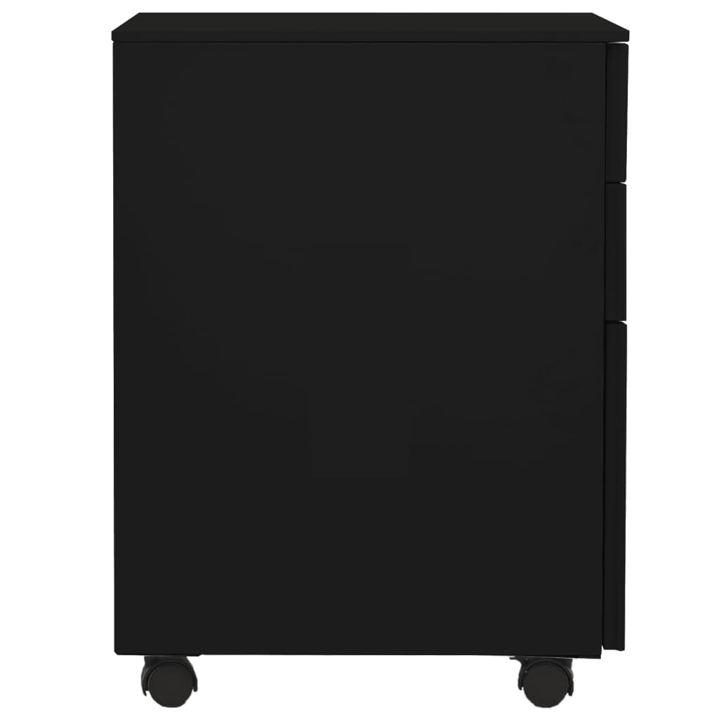 Mobile File Cabinet Black 39X45X60 Cm Steel