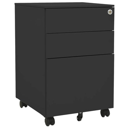 Mobile File Cabinet Anthracite 39X45X60 Cm Steel