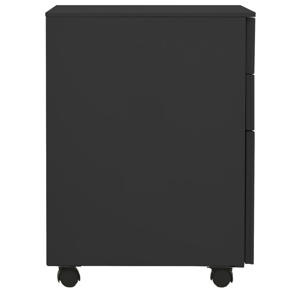 Mobile File Cabinet Anthracite 39X45X60 Cm Steel