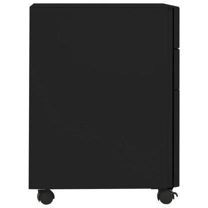 Mobile File Cabinet Black 30X45X59 Cm Steel