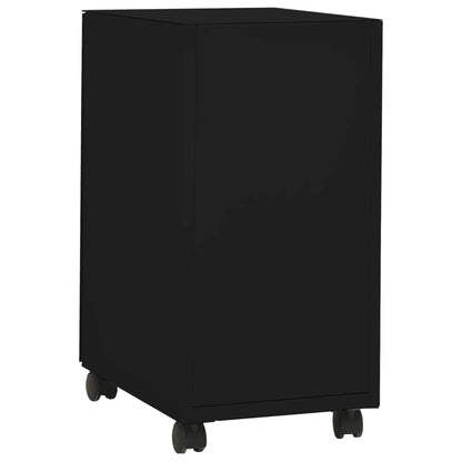 Mobile File Cabinet Black 30X45X59 Cm Steel