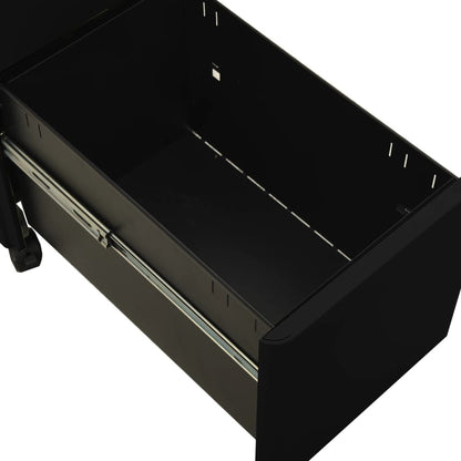 Mobile File Cabinet Black 30X45X59 Cm Steel