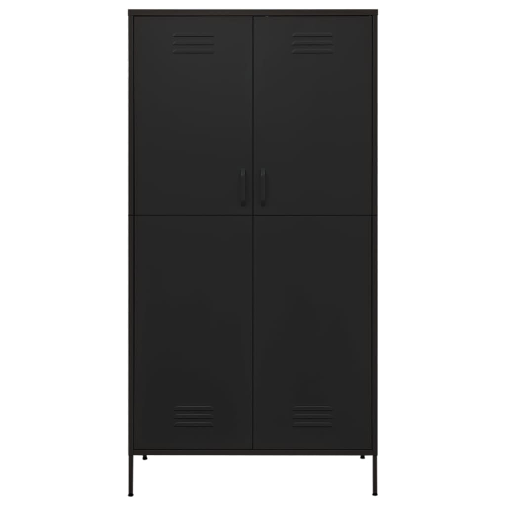 Wardrobe Black 90X50X180 Cm Steel