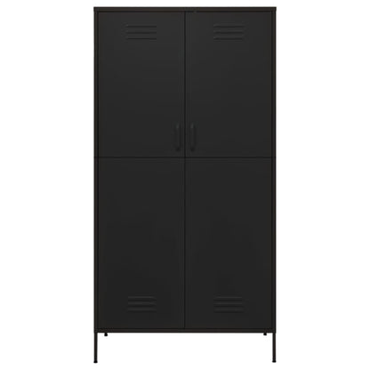 Wardrobe Black 90X50X180 Cm Steel