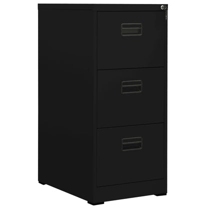 Filing Cabinet Black 46X62X102.5 Cm Steel