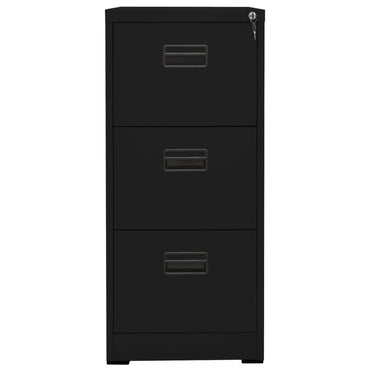 Filing Cabinet Black 46X62X102.5 Cm Steel