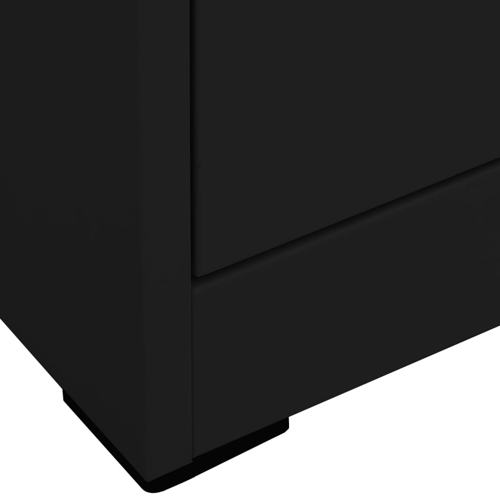 Filing Cabinet Black 46X62X102.5 Cm Steel