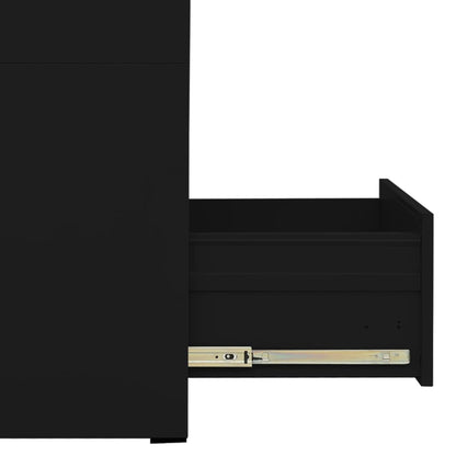 Filing Cabinet Black 46X62X102.5 Cm Steel