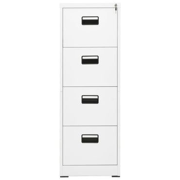 Filing Cabinet White 46X62X133 Cm Steel