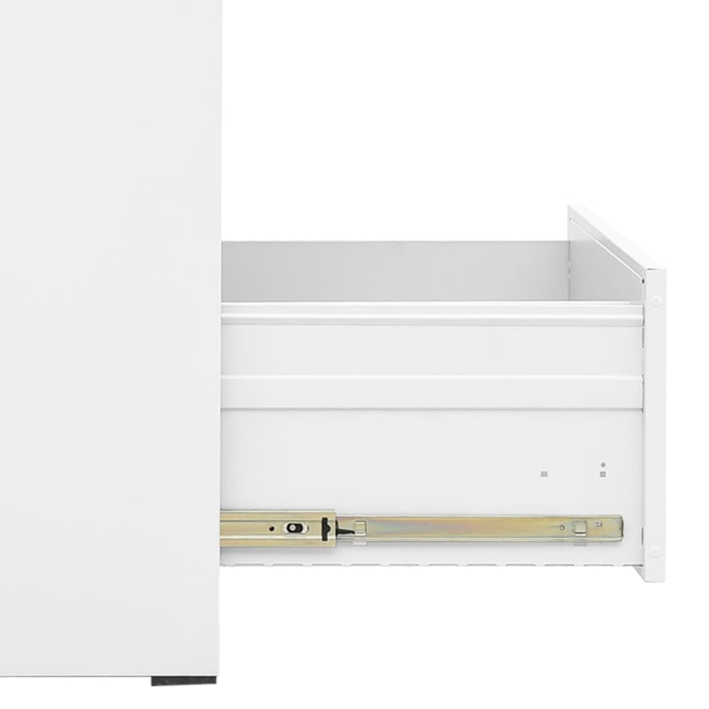 Filing Cabinet White 46X62X133 Cm Steel