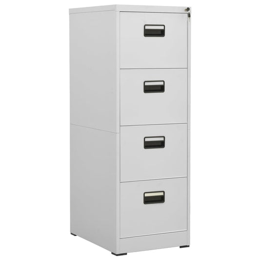 Filing Cabinet Light Grey 46X62X133 Cm Steel