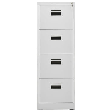 Filing Cabinet Light Grey 46X62X133 Cm Steel