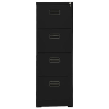 Filing Cabinet Black 46X62X133 Cm Steel