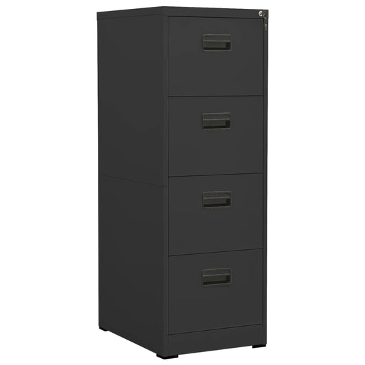 Filing Cabinet Anthracite 46X62X133 Cm Steel