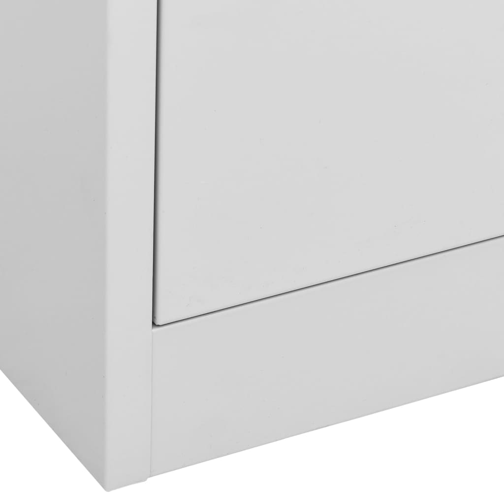 Filing Cabinet Light Grey 90X46X103 Cm Steel