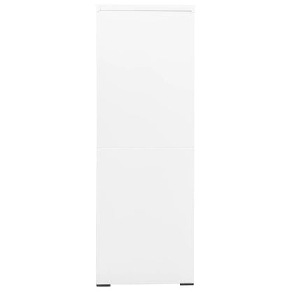 Filing Cabinet White 90X46X134 Cm Steel