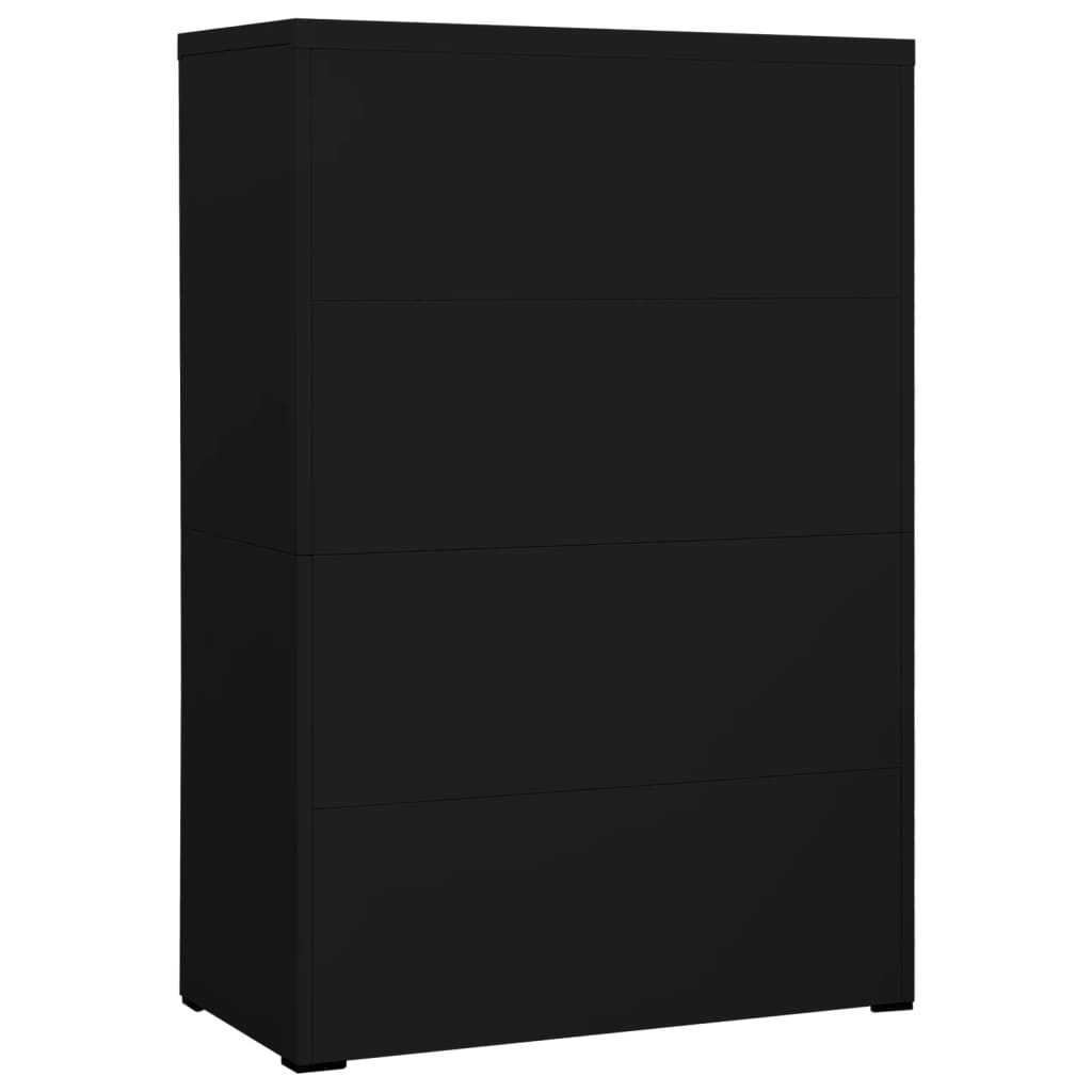 Filing Cabinet Black 90X46X134 Cm Steel