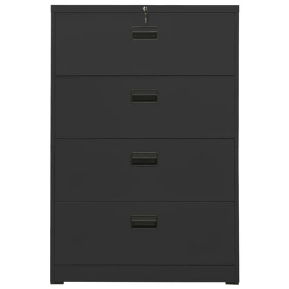 Filing Cabinet Anthracite 90X46X134 Cm Steel