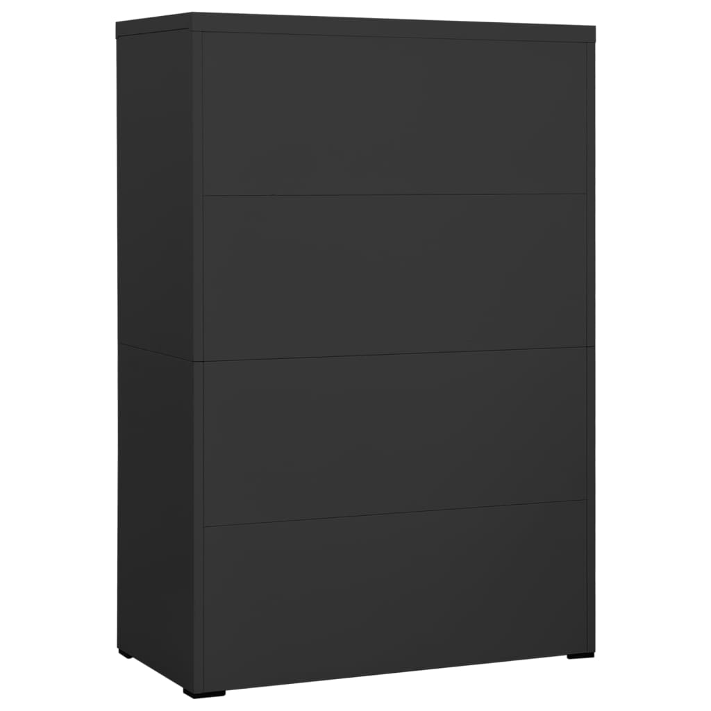 Filing Cabinet Anthracite 90X46X134 Cm Steel