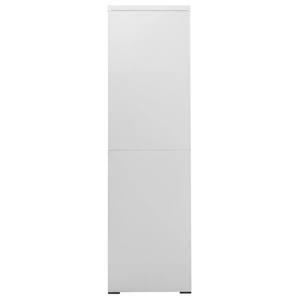 Filing Cabinet Light Grey 90X46X164 Cm Steel