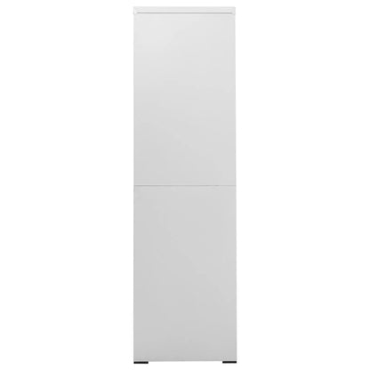 Filing Cabinet Light Grey 90X46X164 Cm Steel