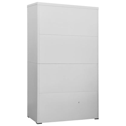 Filing Cabinet Light Grey 90X46X164 Cm Steel