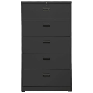 Filing Cabinet Anthracite 90X46X164 Cm Steel