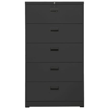 Filing Cabinet Anthracite 90X46X164 Cm Steel