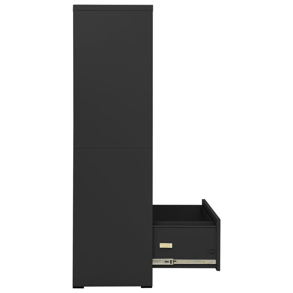 Filing Cabinet Anthracite 90X46X164 Cm Steel