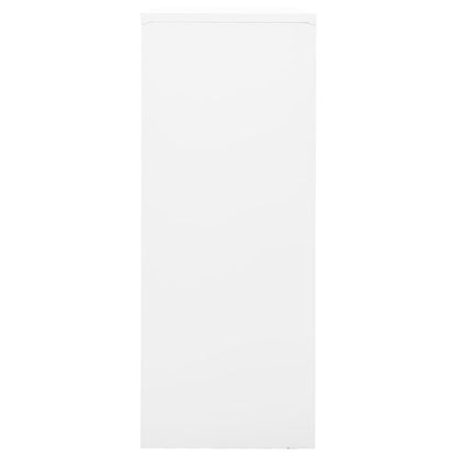 Office Cabinet White 90X40X102 Cm Steel