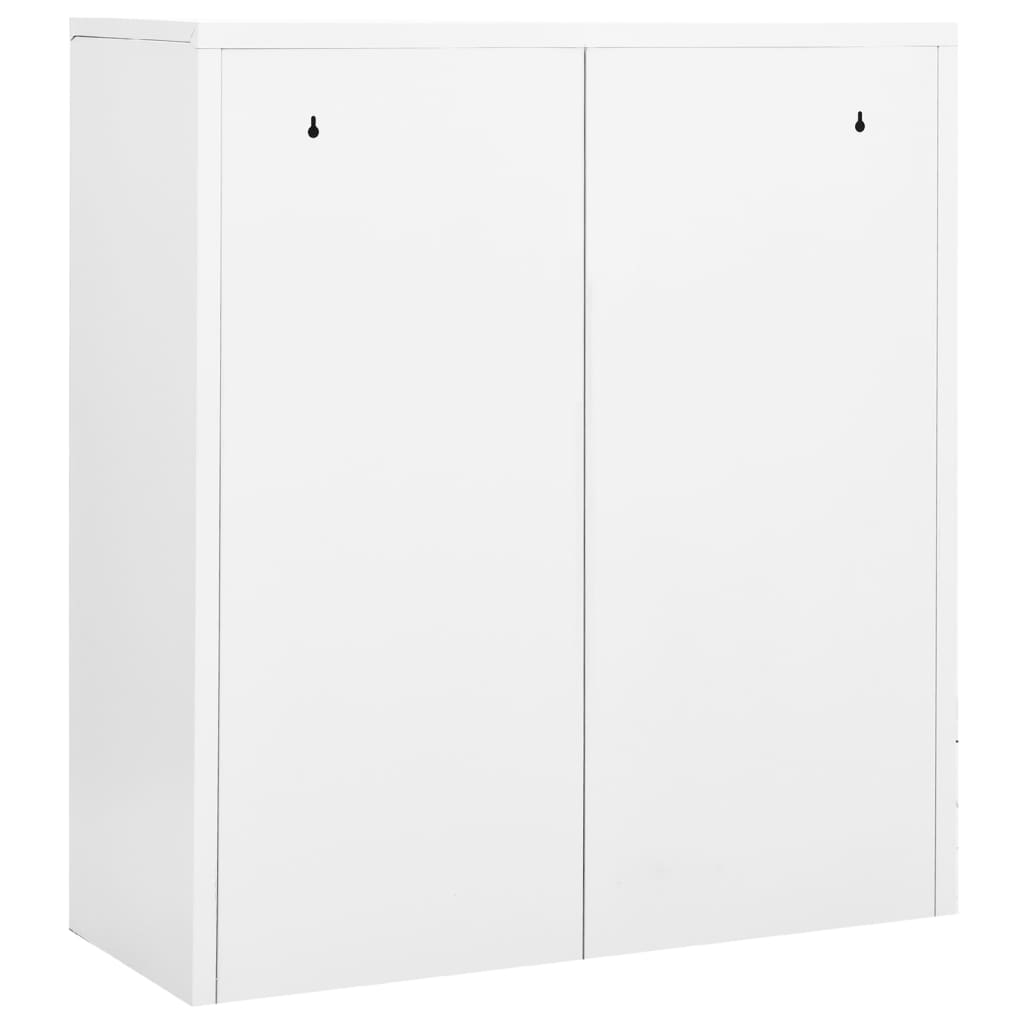 Office Cabinet White 90X40X102 Cm Steel