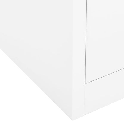 Office Cabinet White 90X40X102 Cm Steel