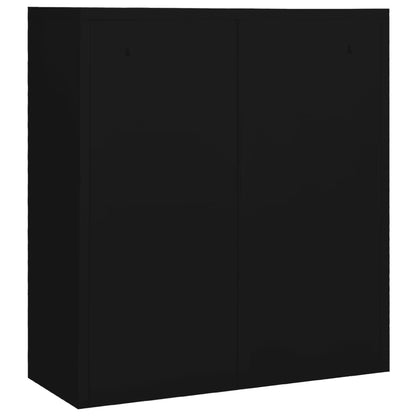 Office Cabinet Black 90X40X102 Cm Steel