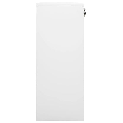 Office Cabinet White 90X40X102 Cm Steel